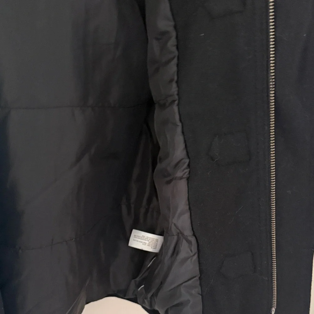 Old Navy Boys Wool Blend Toggle Duffle Coat Black Sherpa Hood Small 6-7 Lined
